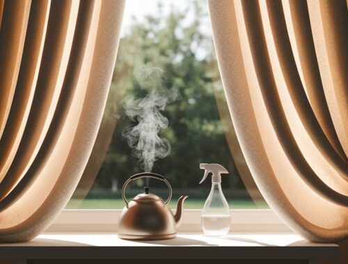 prasowanie zasłon parą bez żelazka