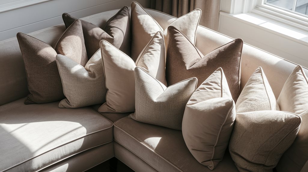 układ poduszek do sof