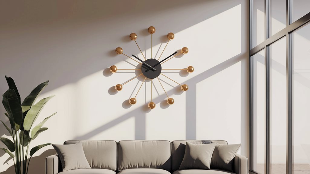 określanie wysokości zegara ściennego